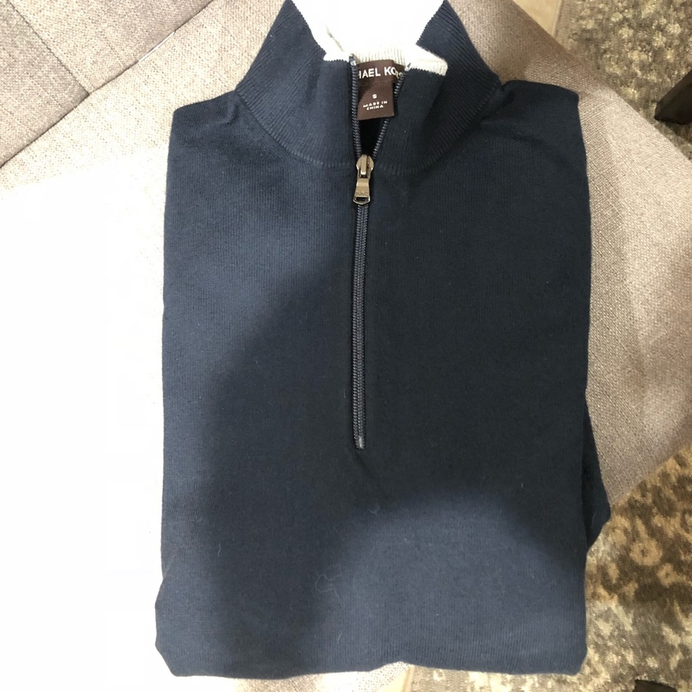 MICHAEL KORS MENS NAVY PULLOVER